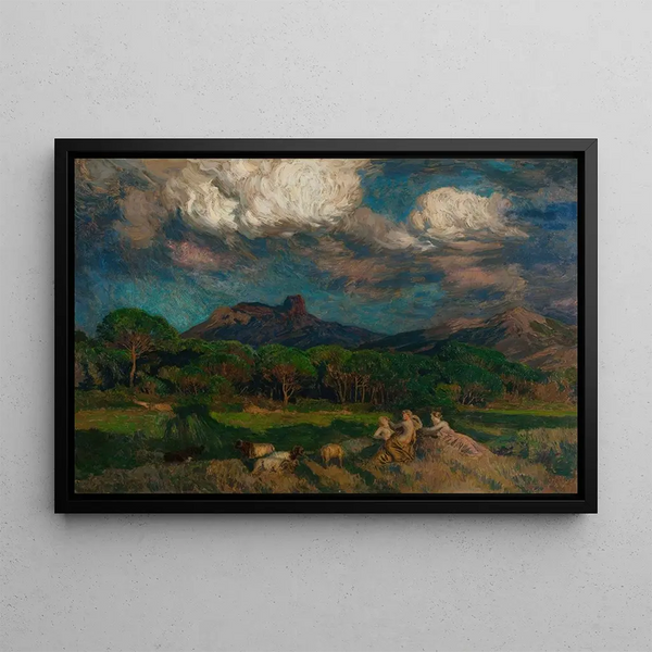 Les Dryades - Émile-René Ménard — framed artwork on a wall