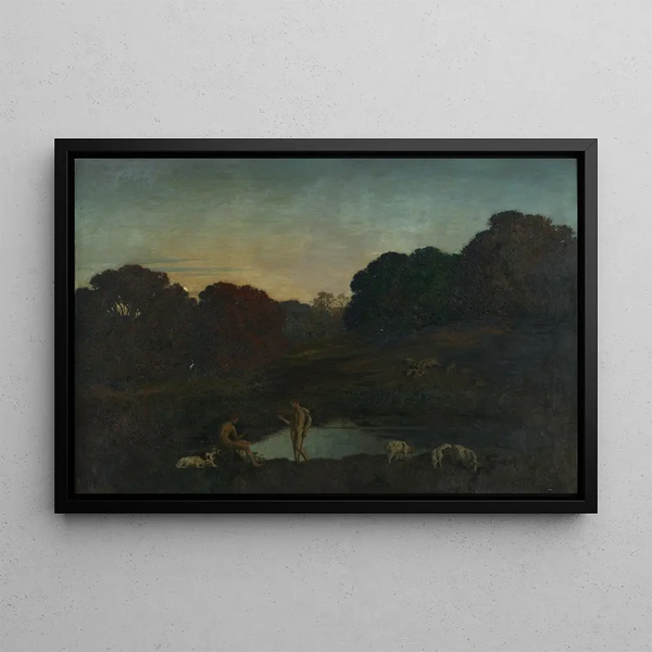 Pastoral Scene - Émile-René Ménard — framed artwork on a wall