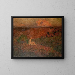 Solitude - Émile-René Ménard — framed artwork on a wall