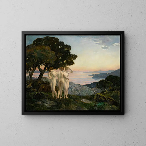 Les trois grâces - Émile-René Ménard — framed artwork on a wall