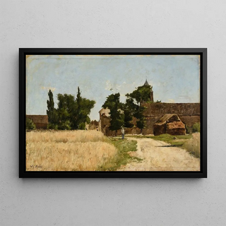 Milk in Champagne - Émile Barau — framed artwork on a wall