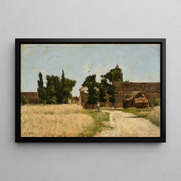 Milk in Champagne - Émile Barau — framed artwork on a wall