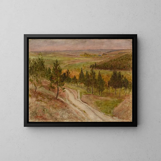 Landscape of the Ardennes - Émile Barau — framed artwork on a wall