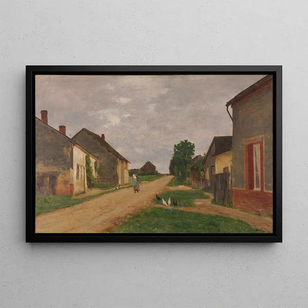 Village champenois - Émile Barau — framed artwork on a wall