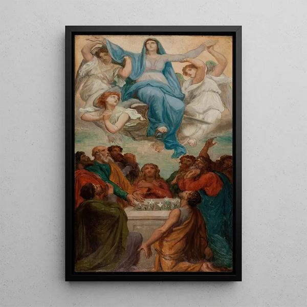 L'Assumption of the Virgin - Émile Bin — framed artwork on a wall