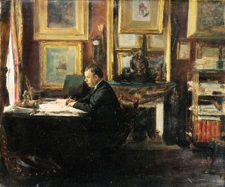 Comédien Constant Coquelin dans son étude - Émile Friant — artwork view