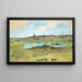 Landscape Painting with a Pond - Émile Friant — framed artwork on a wall