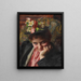Le chapeau de fleurs – Émile Friant — framed artwork on a wall