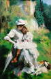 Tender Motherhood Painting - Émile Friant — artwork view