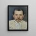 Portrait painting of Georges Jeanniot - Émile Friant — framed artwork on a wall