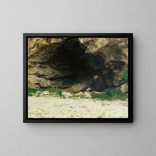 The Wanderer - Émile Friant — framed artwork on a wall