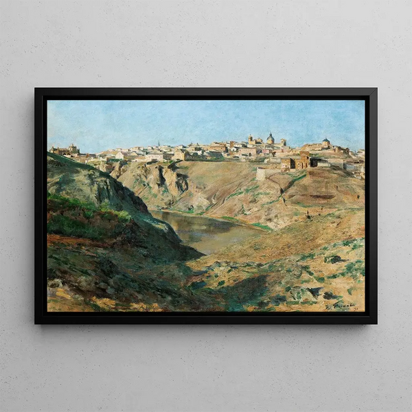 View of Toledo - Émile Friant — framed artwork on a wall