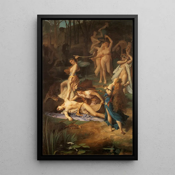 Death of Orpheus - Émile Lévy — framed artwork on a wall