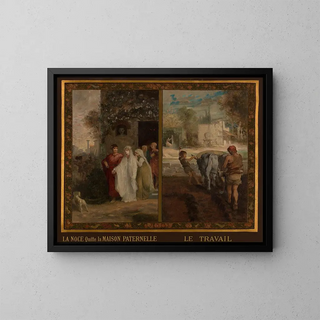 La Noce quitte la maison paternelle - Émile Lévy — framed artwork on a wall