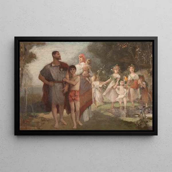 The Family - Émile Lévy — framed artwork on a wall