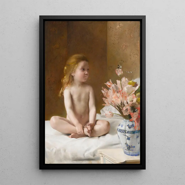The Butterfly - Émile Lévy — framed artwork on a wall
