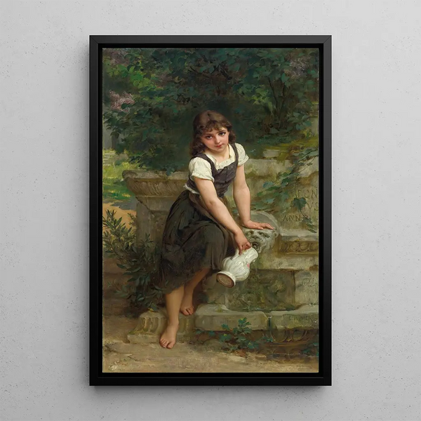 À la Fontaine - Émile Munier — framed artwork on a wall