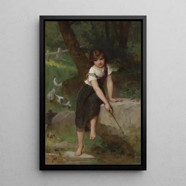 La Gardienne d'oies - Émile Munier — framed artwork on a wall