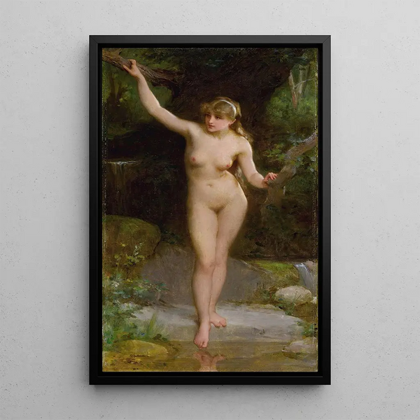 La Baigneuse - Émile Munier — framed artwork on a wall