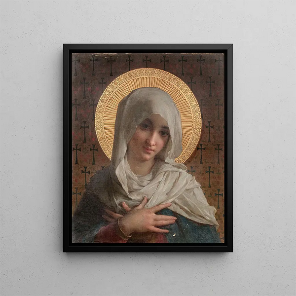 La Vierge en buste - Émile Munier — framed artwork on a wall