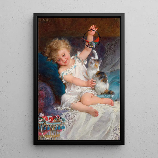 Time of Play - Émile Munier — framed artwork on a wall
