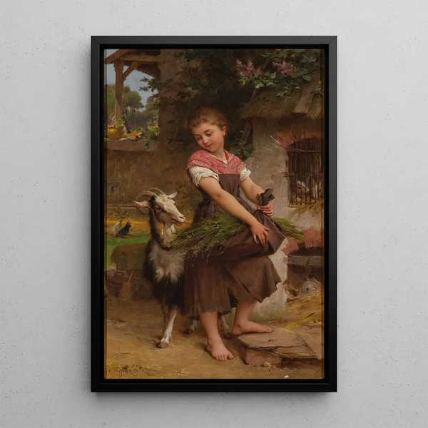 La Petite Bergère - Émile Munier — framed artwork on a wall