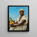 Portrait of a Black Woman - Émile Vernet-Lecomte — framed artwork on a wall