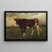 Study of a cow - Émile van Marcke — framed artwork on a wall
