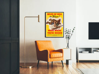 Vintage Military Poster « Miles of Hell to Tokyo »