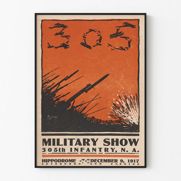 Vintage military poster 305th Infantry Military Show 1917