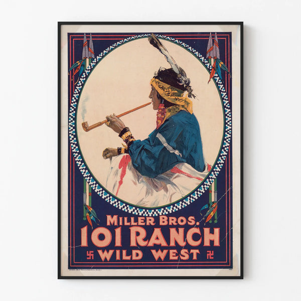 Vintage Miller Bros 101 Ranch Wild West Poster for Wall Decoration