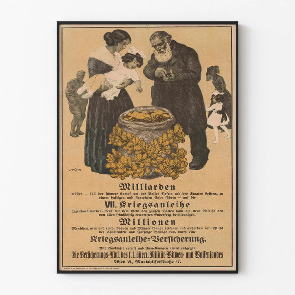 Vintage poster for subscription to the Seventh War Loan
