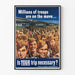 Vintage military poster 'Millions of Troops Are on the Move'
