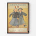 Vintage poster of South Manchuria Railway with two children in traditional costume