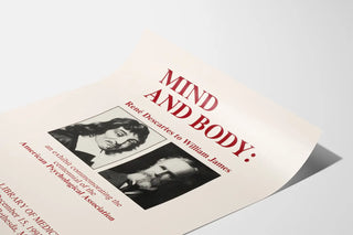 Exhibition Poster Mind and Body René Descartes and William James