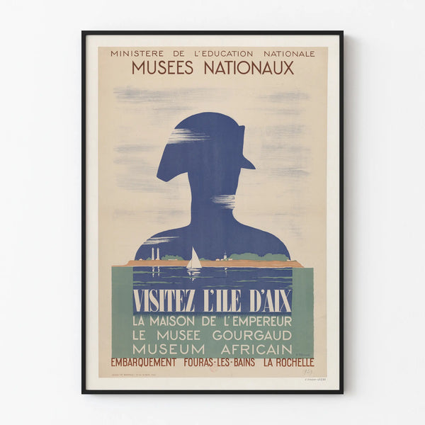 Vintage Decorative Poster Visit the Island of Aix