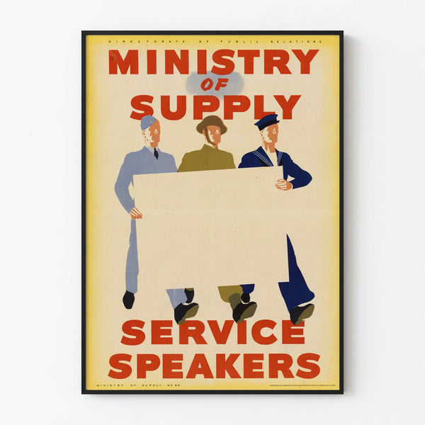 Wall Poster Ministry of Supply Service Speakers