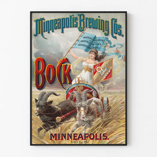 Vintage Poster Minneapolis Brewing Co. Bock Beer