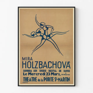 Vintage Poster of Mira Holzbachova Dance at the Saint-Martin Theatre