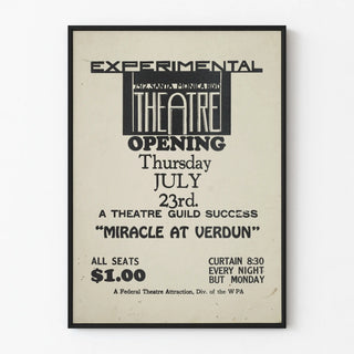 Experimental Theatre Poster Miracle at Verdun
