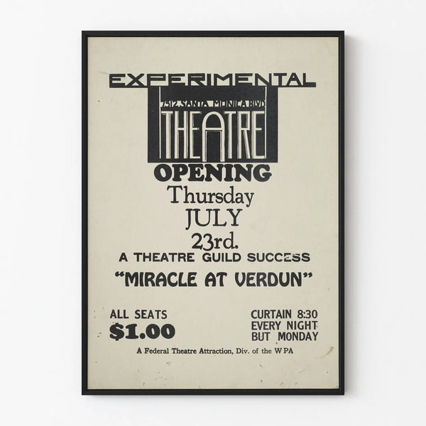 Experimental Theatre Poster - Miracle at Verdun