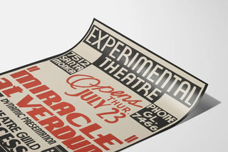 Vintage poster for experimental theater Miracle at Verdun