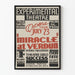 Vintage poster for experimental theater Miracle at Verdun