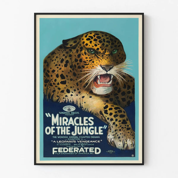 Vintage poster Leopard Miracles of the Jungle wall decoration