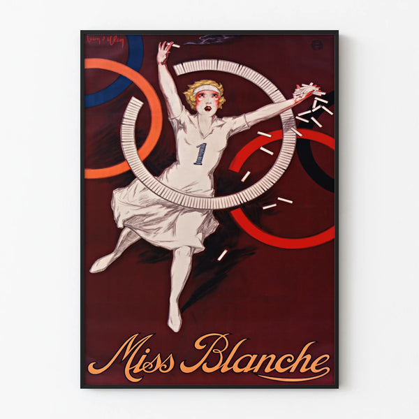 Vintage Miss Blanche Poster - Artistic Sports Wall Decoration