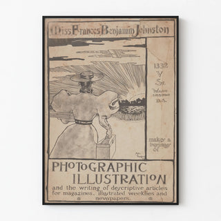 Vintage poster of Miss Frances Benjamin Johnston – Photographic illustration and writing