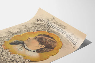 Vintage poster of Miss Margaret Mather directed by J.M. Hill