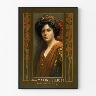Vintage Poster of Miss Maxine Elliott in Art Nouveau Style