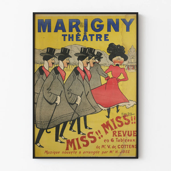 Vintage Theater Poster Marigny - Miss Miss Revue