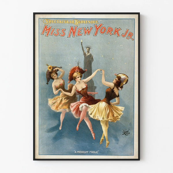 Vintage Poster Spectacular Burlesque Miss New York Jr